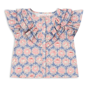 Konges Sløjd - Blusa de algodón orgánico Kim Snacks | Azul