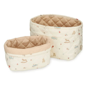 Cam Cam - Cestas de almacenaje de juguetes vintage - Set de 2 | Beige