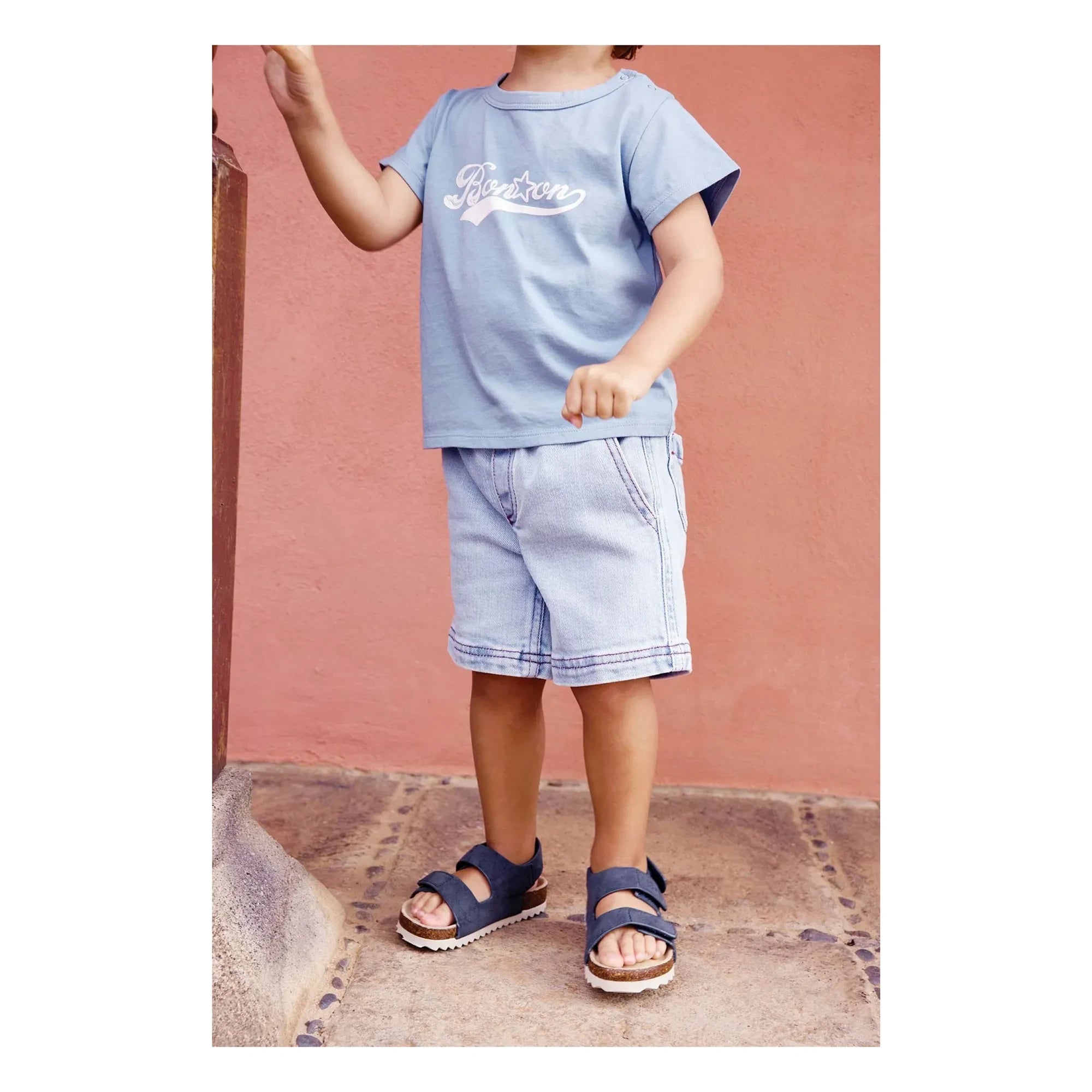 Bonton - Pantalón corto Lyon Chambray | Azul vaquero