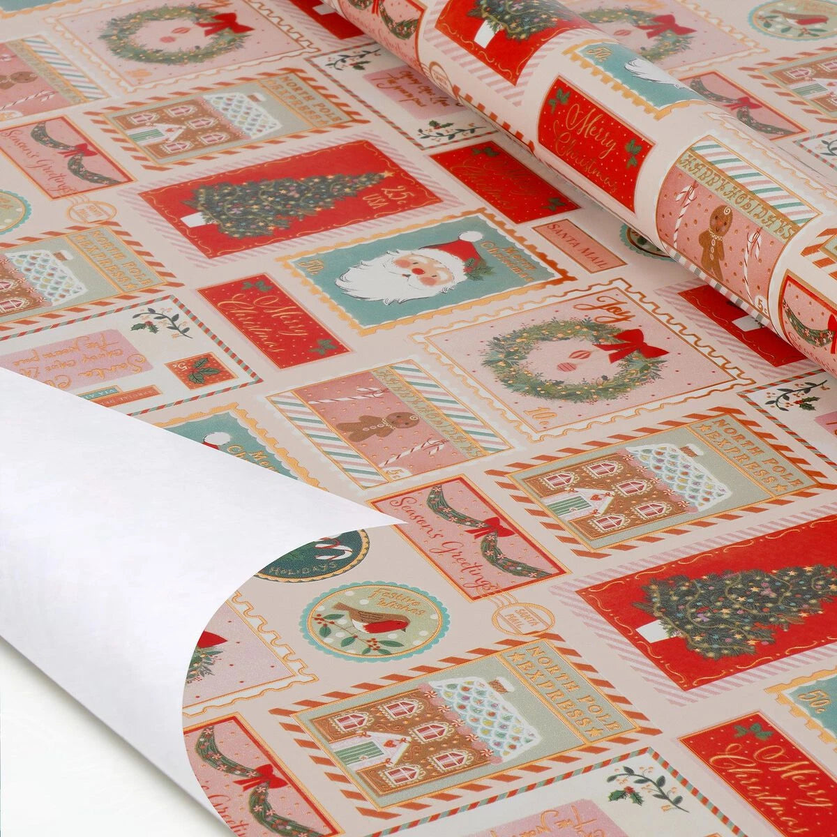 Legami - Papel de Regalo de Navidad Sellos de Navidad - Rollo de 200 x 70 cm