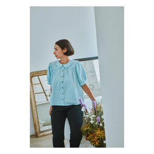Poudre Organic - Blusa Amber | Azul claro