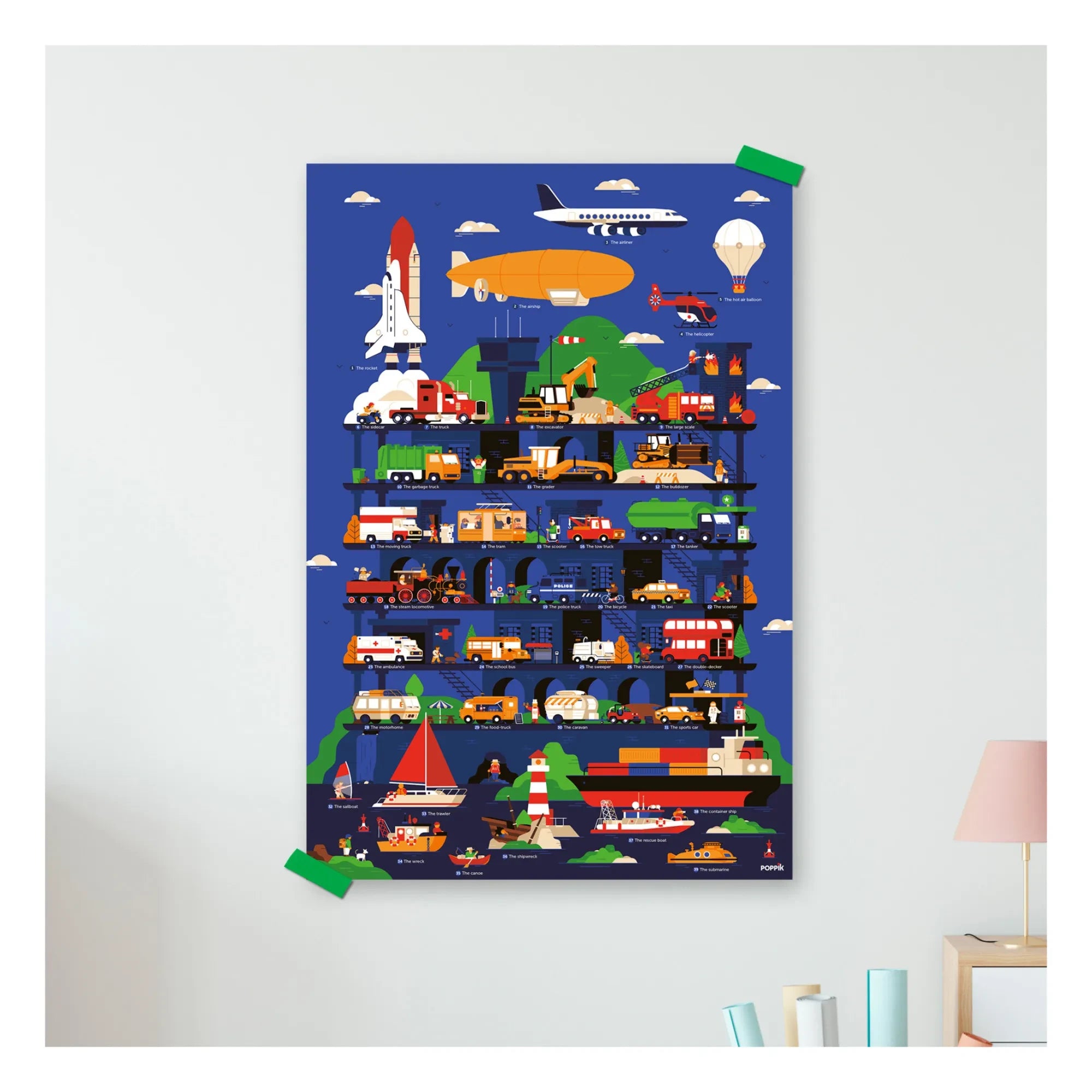 Poppik - Póster de pegatinas Vroom