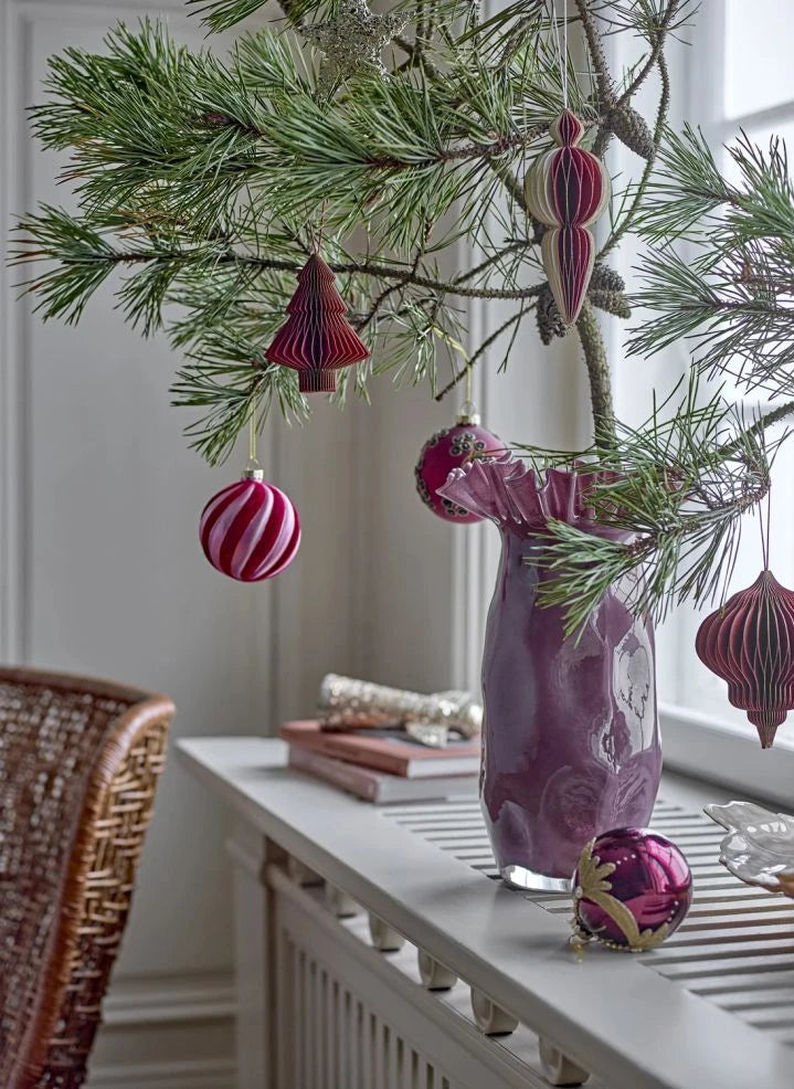 Bloomingville - Adornos Navideños Sayla - Set de 2 | Rojo
