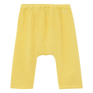 Bonton - Pantalones de Gasa de Algodón Laos | Amarillo