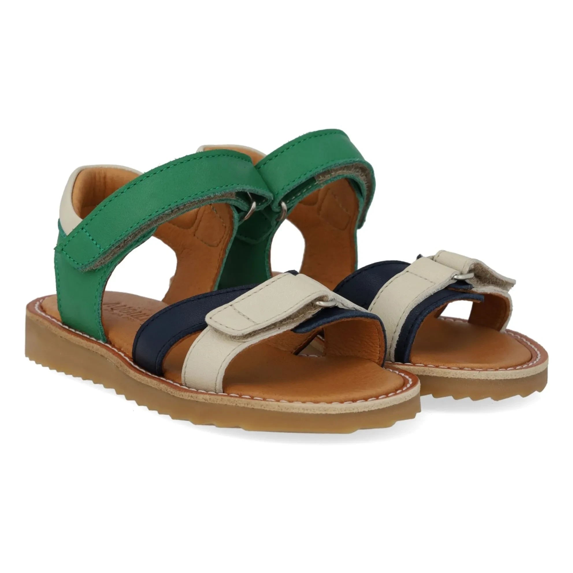 Angulus - Sandalias de doble tira | Verde Prado