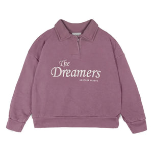 Mipounet - Dreamers Organik Pamuklu Polo Yaka Sweatshirt | Toz Pembe