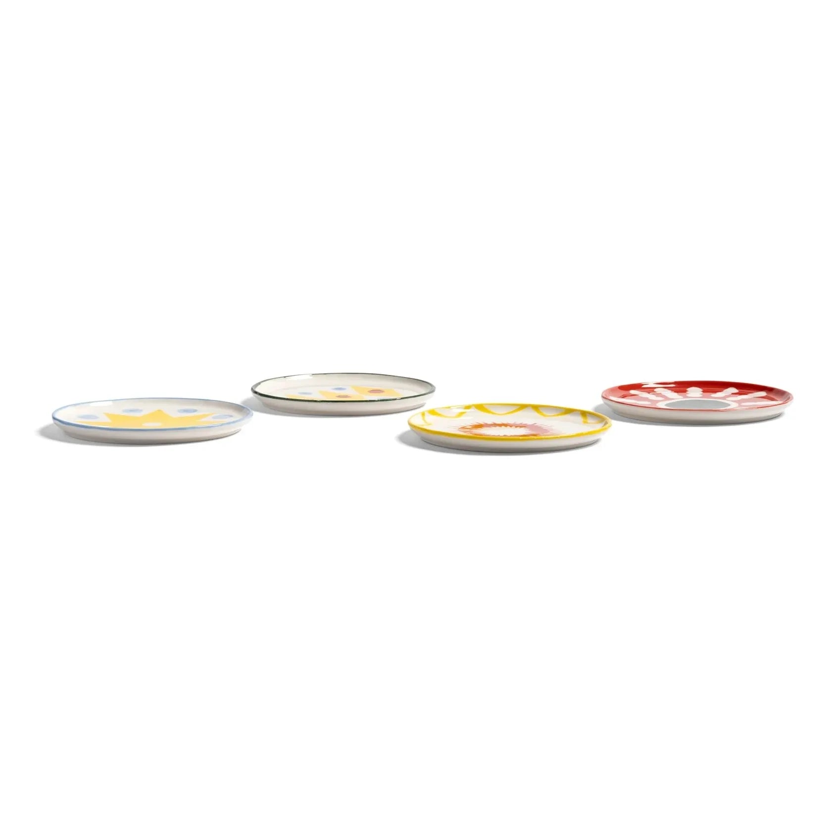 &Klevering - Platos de porcelana Festivo - Juego de 4