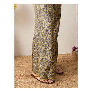 Boteh - Pantalones de seda Verve | Mostaza