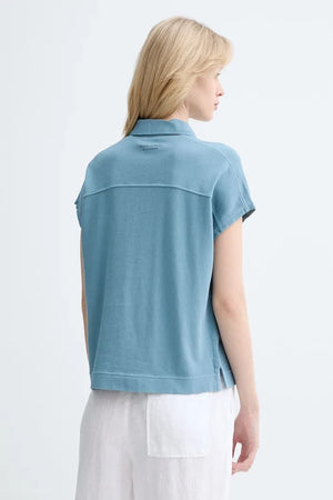 Camiseta de mujer de algodón con cuello de Marc O'Polo