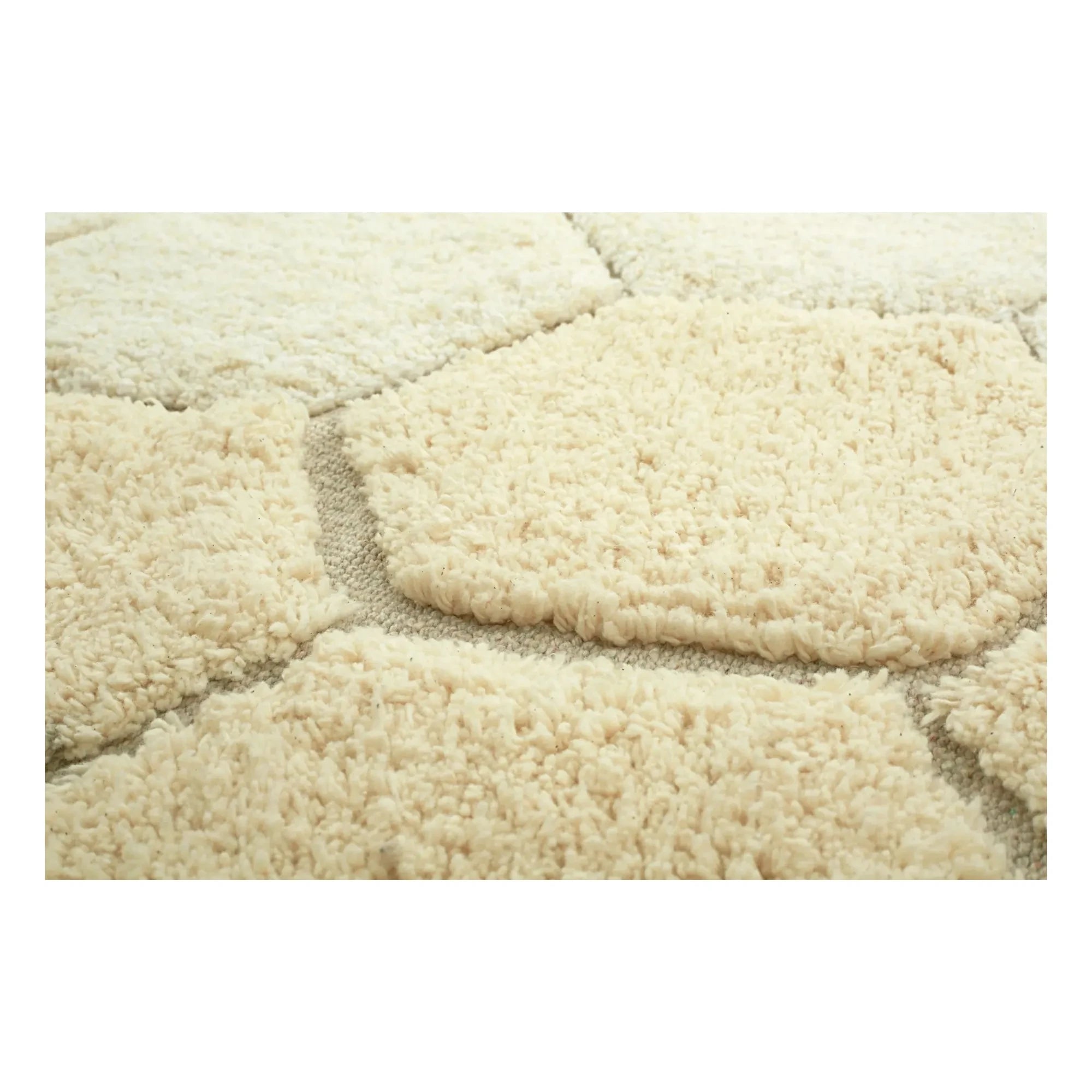Lorena Canals - Alfombra redonda Honeycomb | Arena dorada