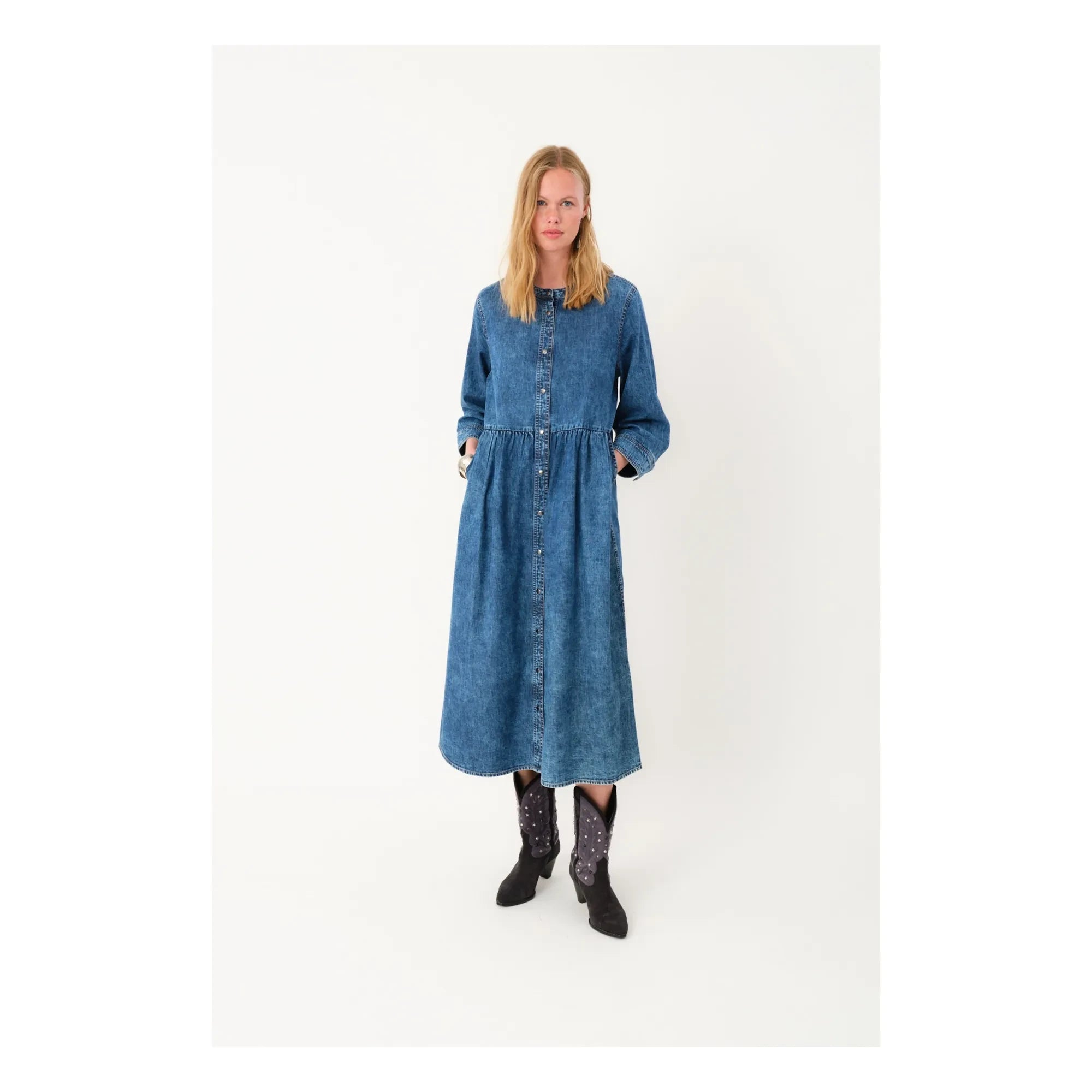 Lollys Laundry - Vestido vaquero Aliya | Azul