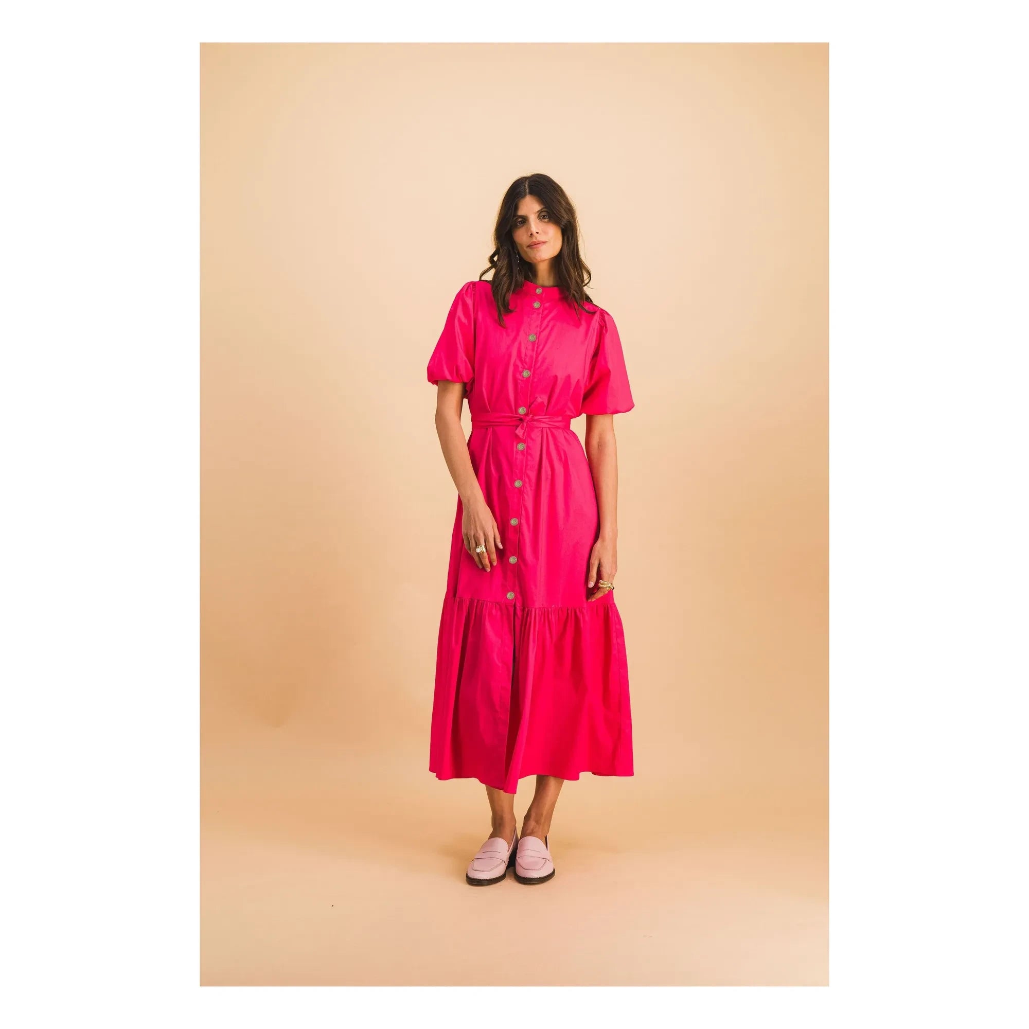 Elise Chalmin - Vestido de algodón Clémence | Rosa