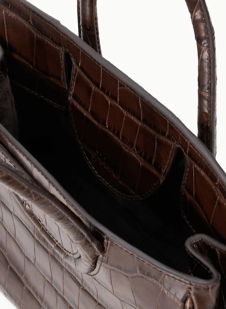 Staud - Maude Mini Carryall Bolsa | Marrón Oscuro