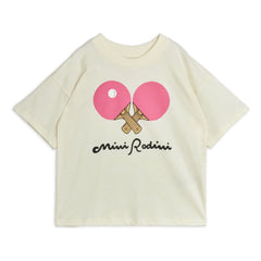Mini Rodini - Camiseta Ping Pong de algodón orgánico | Blanco