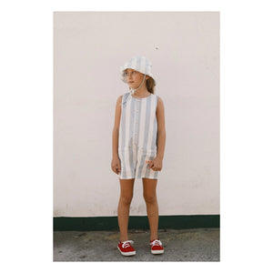 Tinycottons - Mono de sarga a rayas finas azules