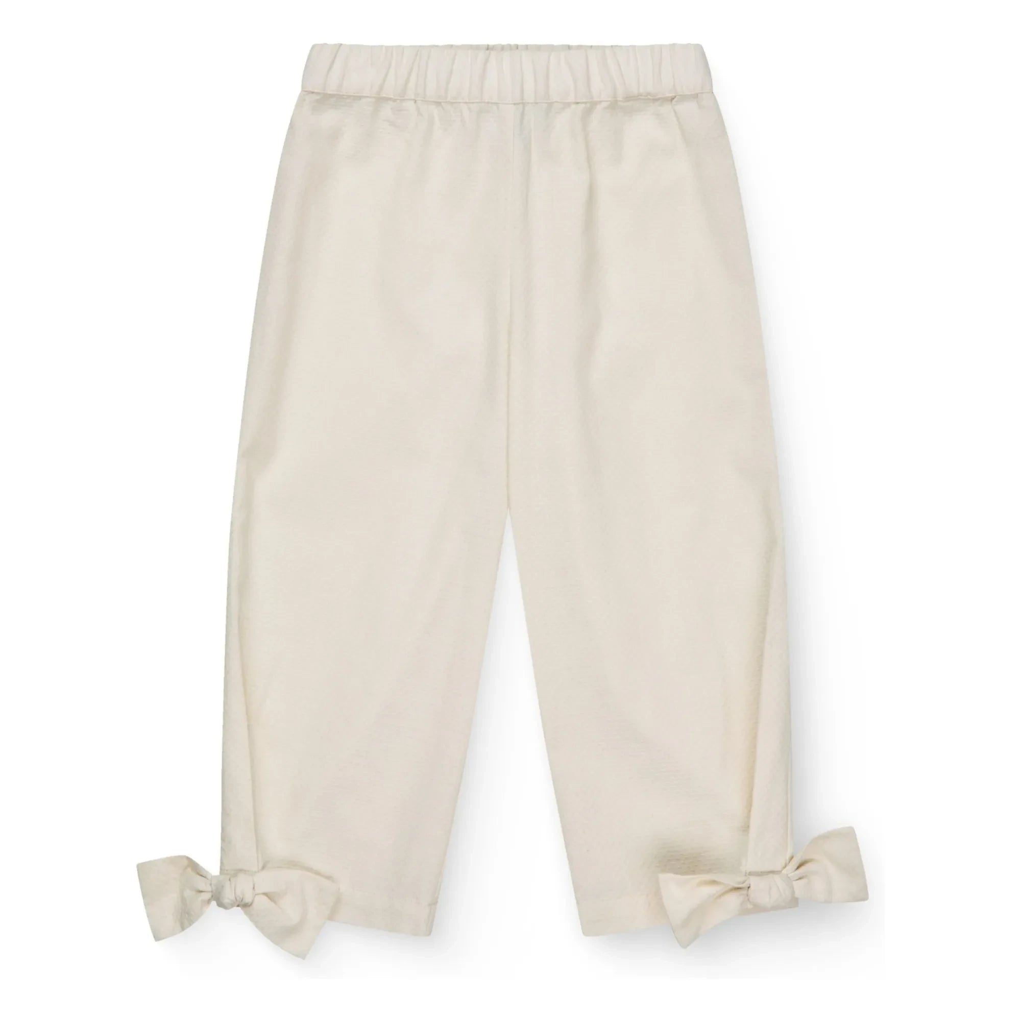 Copenhagen Colors - Pantalón de algodón orgánico con detalle de lazo | Crema