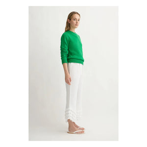 Posse - Pantalones de lino Florence | Blanco - Marfil