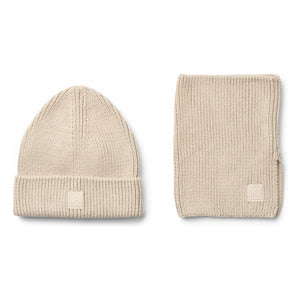 Liewood - Conjunto de gorro y braga de cuello de algodón orgánico Lina | Crudo