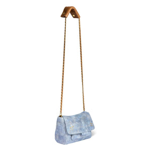 Jérôme Dreyfuss - Bolso Lulu S Croûte Velours | Azul lavado