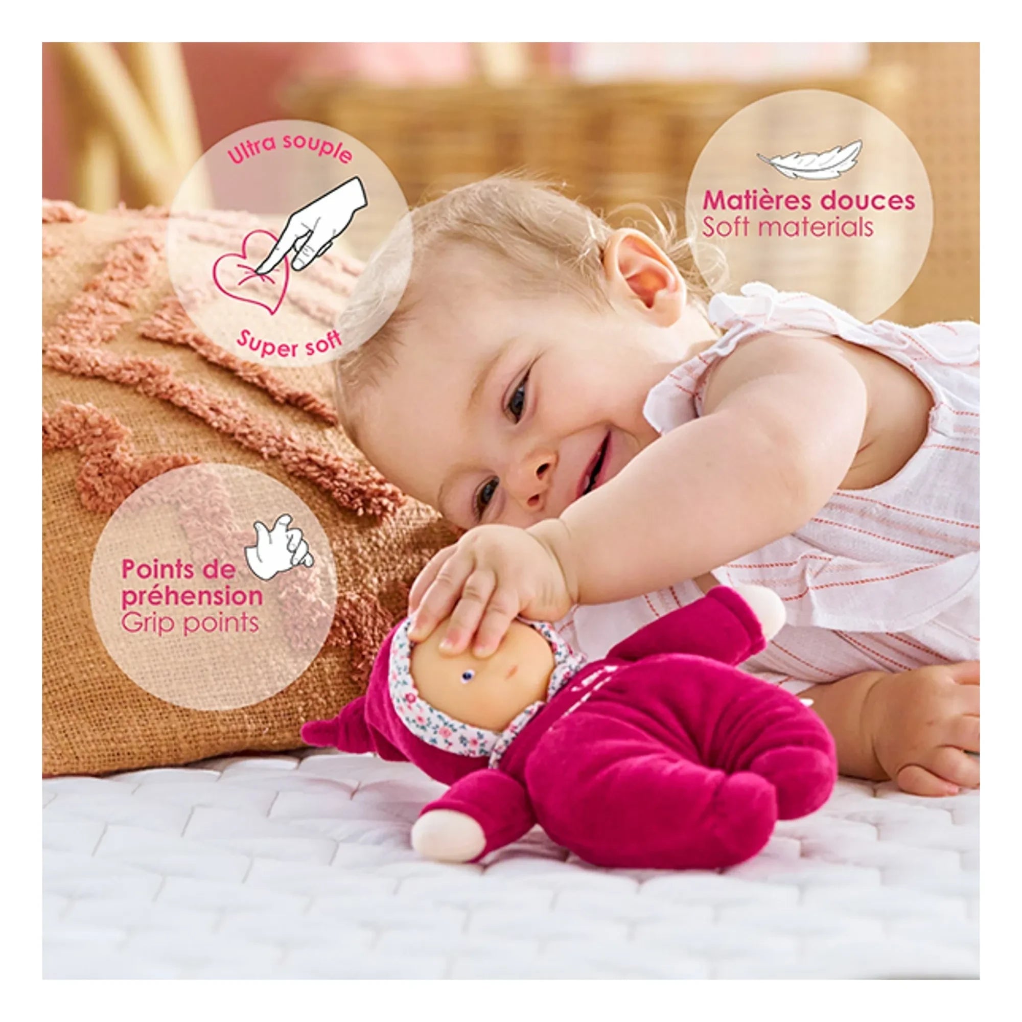 Corolle - Babidoux - Peluche Granado Rosa | Fucsia
