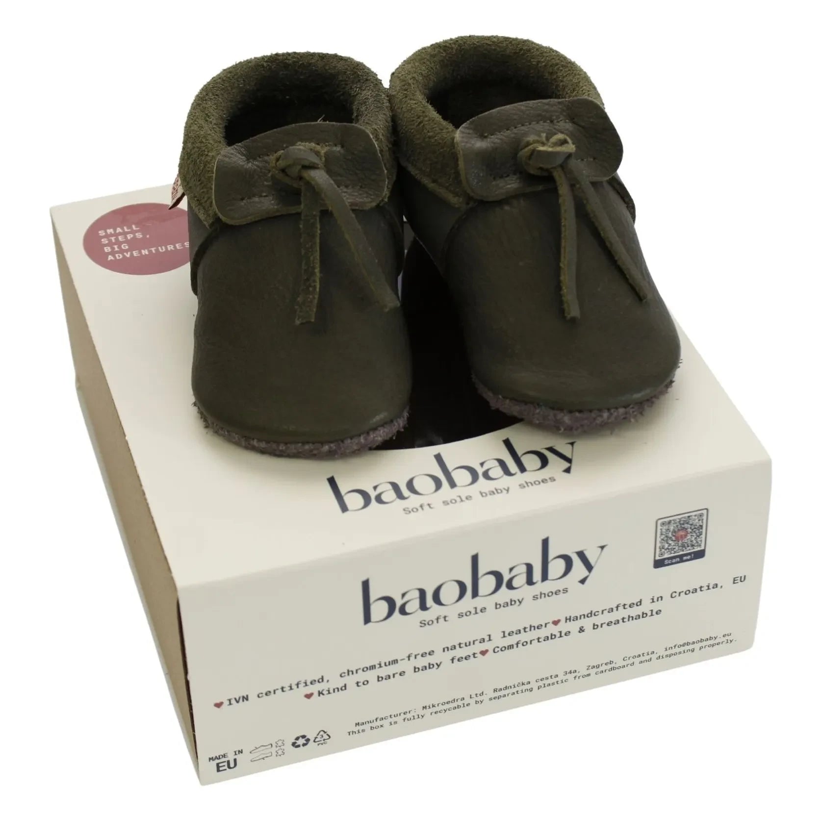Baobaby - Pantuflas de cuero | Verde cromo