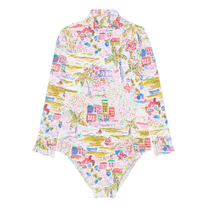 Lison Paris - Bañador Gigi de fibra reciclada con protección UV | Rosa