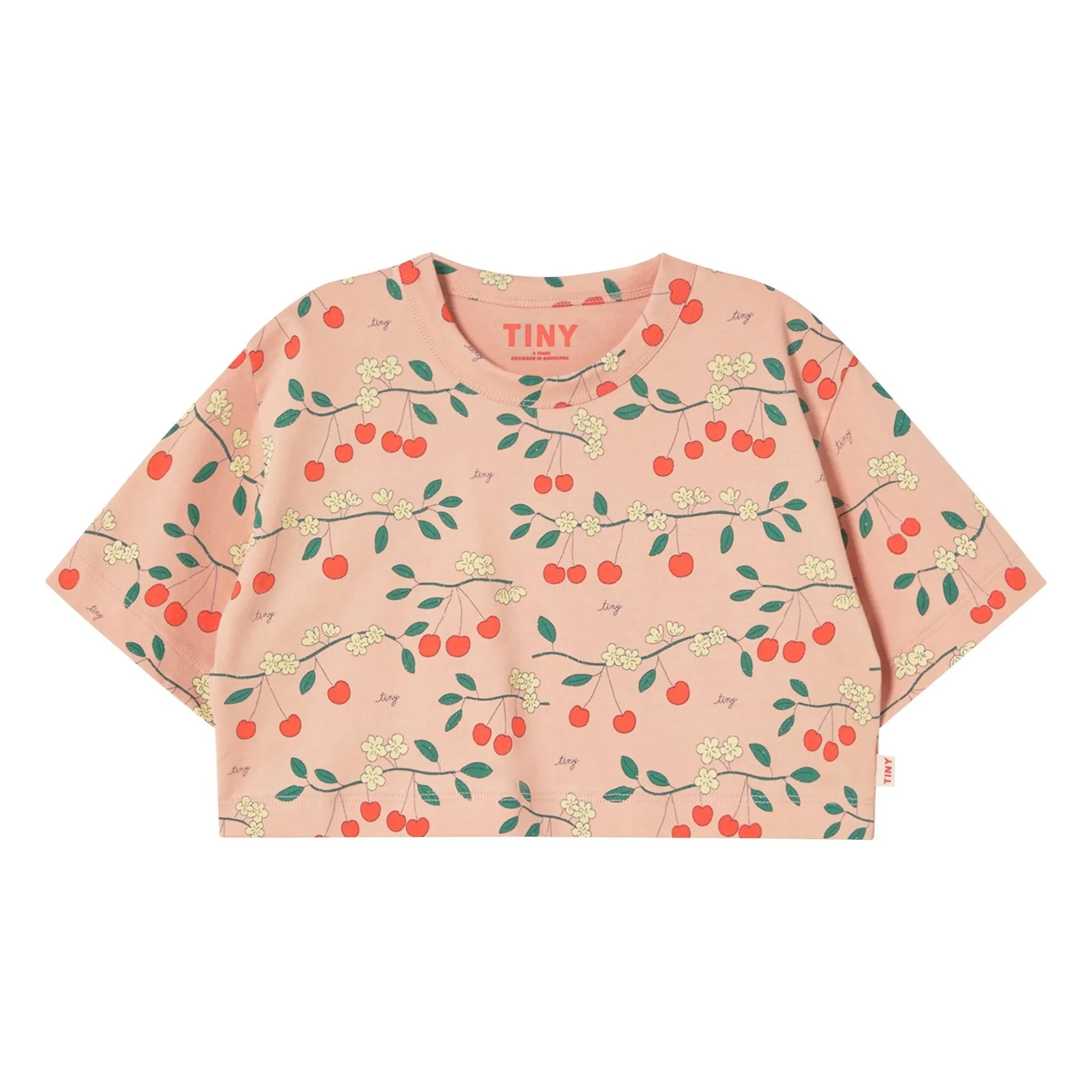 Tinycottons - Camiseta corta Cherry Organic Cotton | Rosa