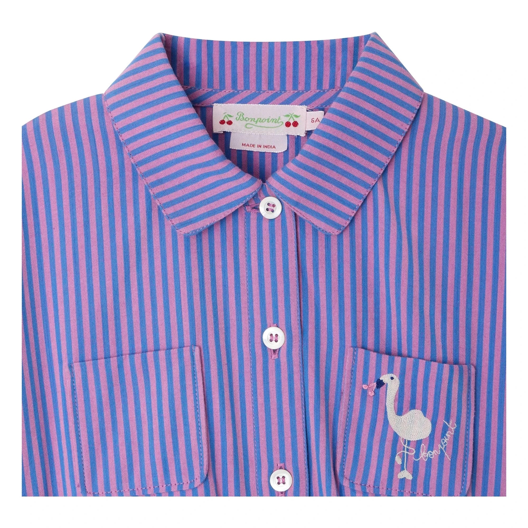 Bonpoint - Vestido de algodón orgánico a rayas Gisèle | Malva