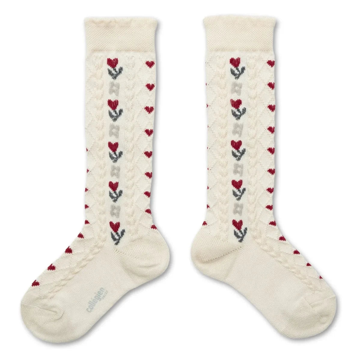 Collégien - Désirée Diz Üstü Çorap | Kirli Beyaz