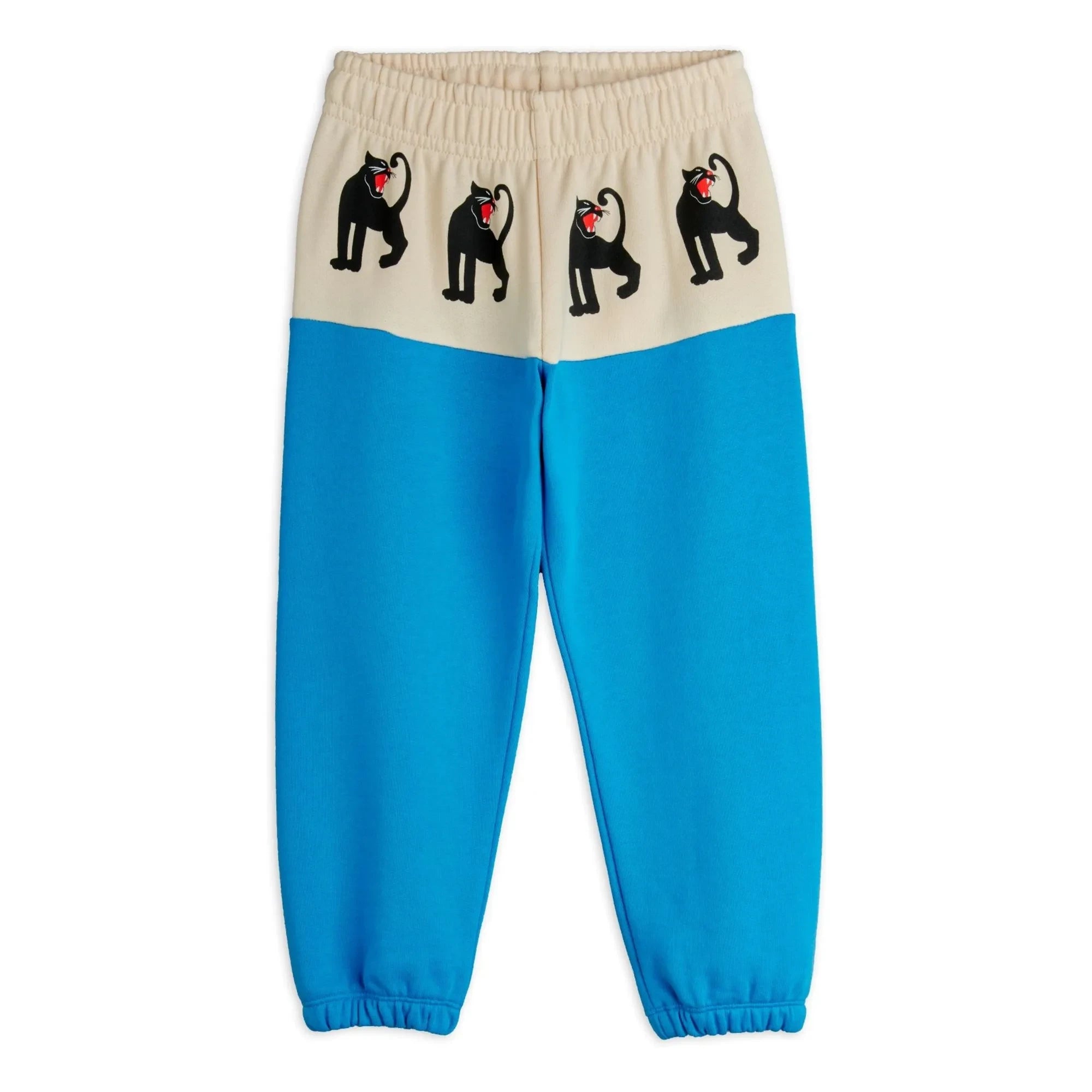 Mini Rodini - Pantalón de chándal Panther de algodón orgánico | Azul celeste