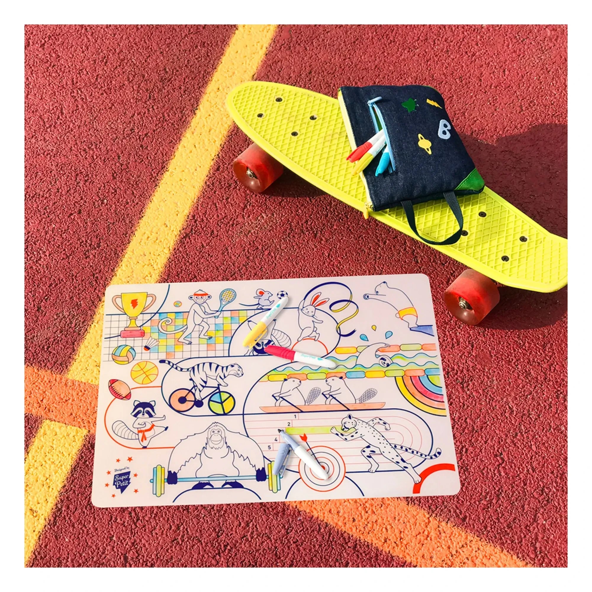 Superpetit - set de 5 rotuladores deportivos para colorear