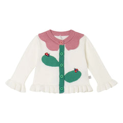 Stella McCartney Kids - Cárdigan floral de algodón orgánico | Marfil