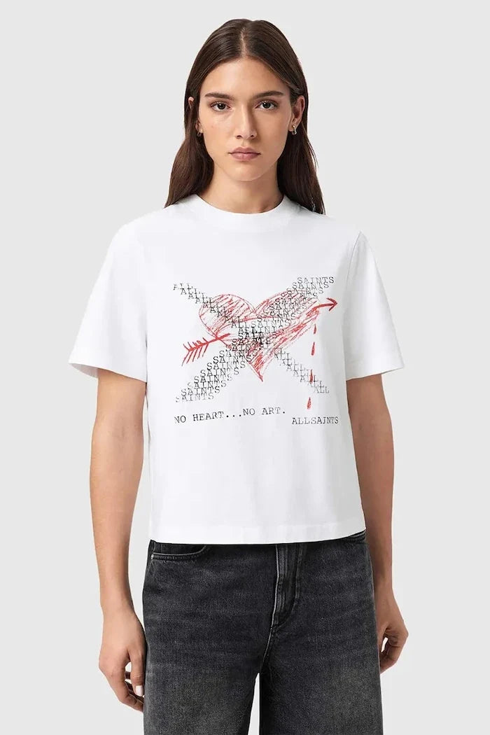 Camiseta de algodón HEARTACHE de AllSaints