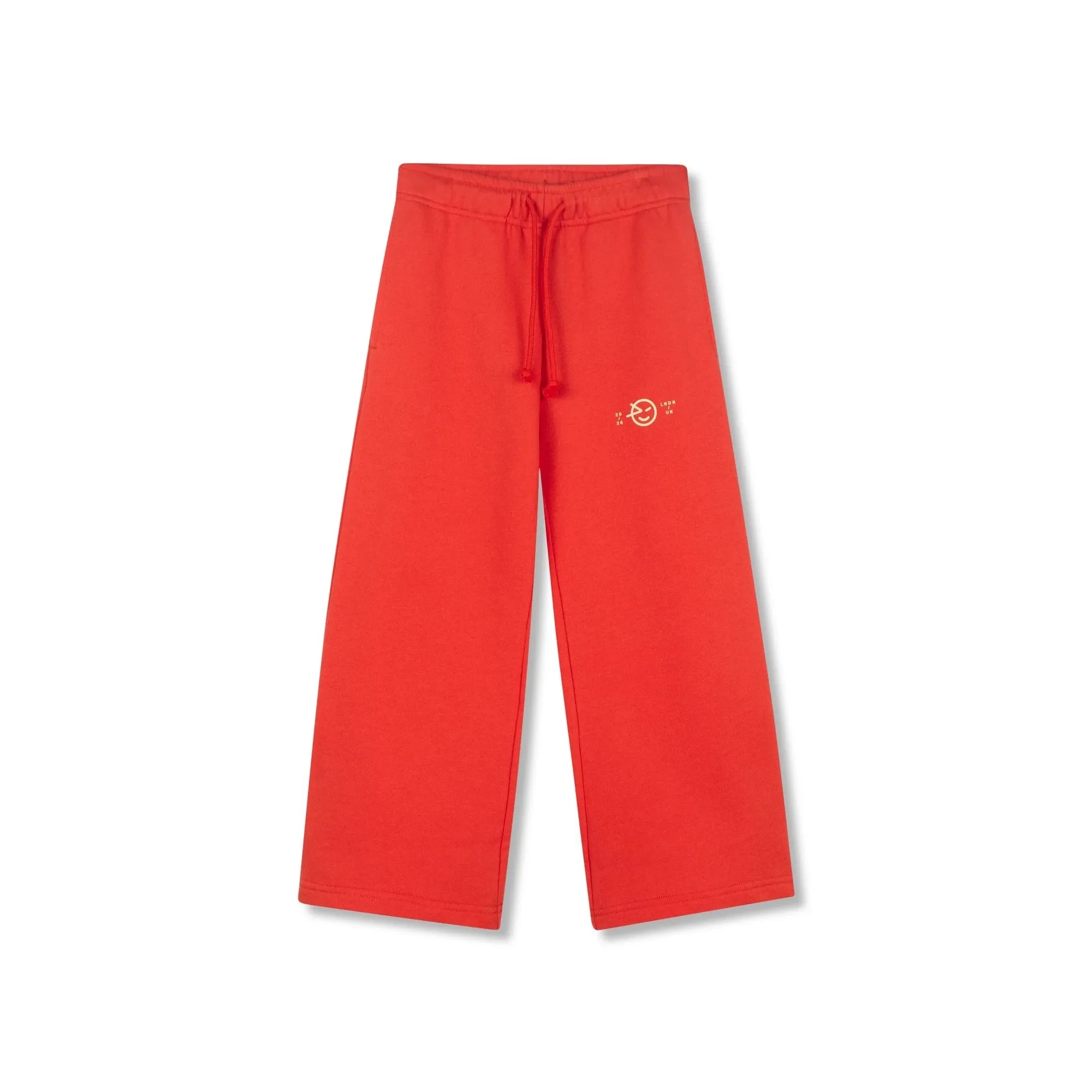 Wynken - Pantalones Jogger Anchos de Algodón Orgánico | Rojo