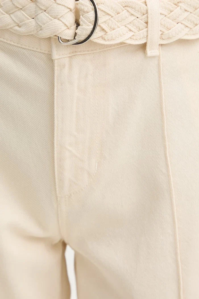 Pantalón de lino de mujer de pernera ancha Liu Jo