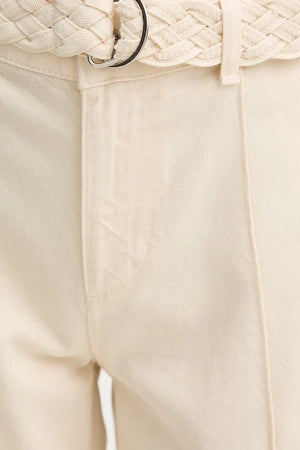 Pantalón de lino de mujer de pernera ancha Liu Jo