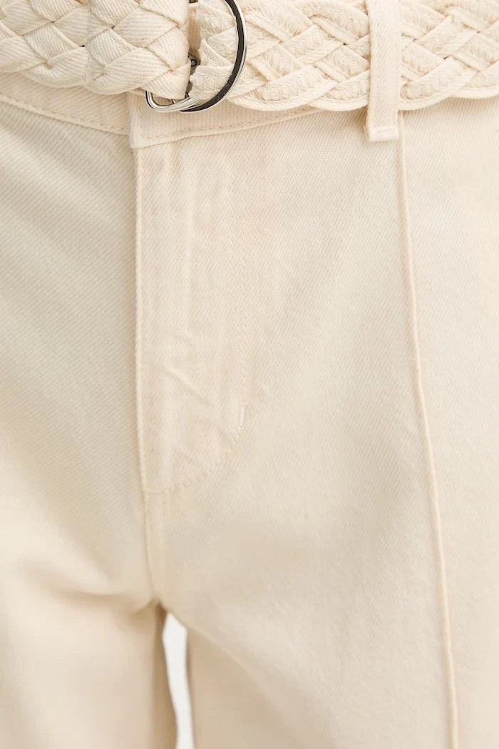 Pantalón de lino de mujer de pernera ancha Liu Jo