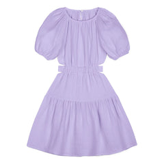 Mipounet - Vestido de Gasa de Algodón Orgánico Lila Marine