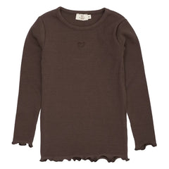 Copenhagen Colors - Camiseta Modal Corazón | Marrón oscuro