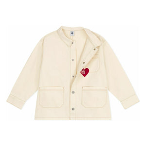 Petit Bateau - Chaqueta Corazón con Costuras Vistas | Crudo