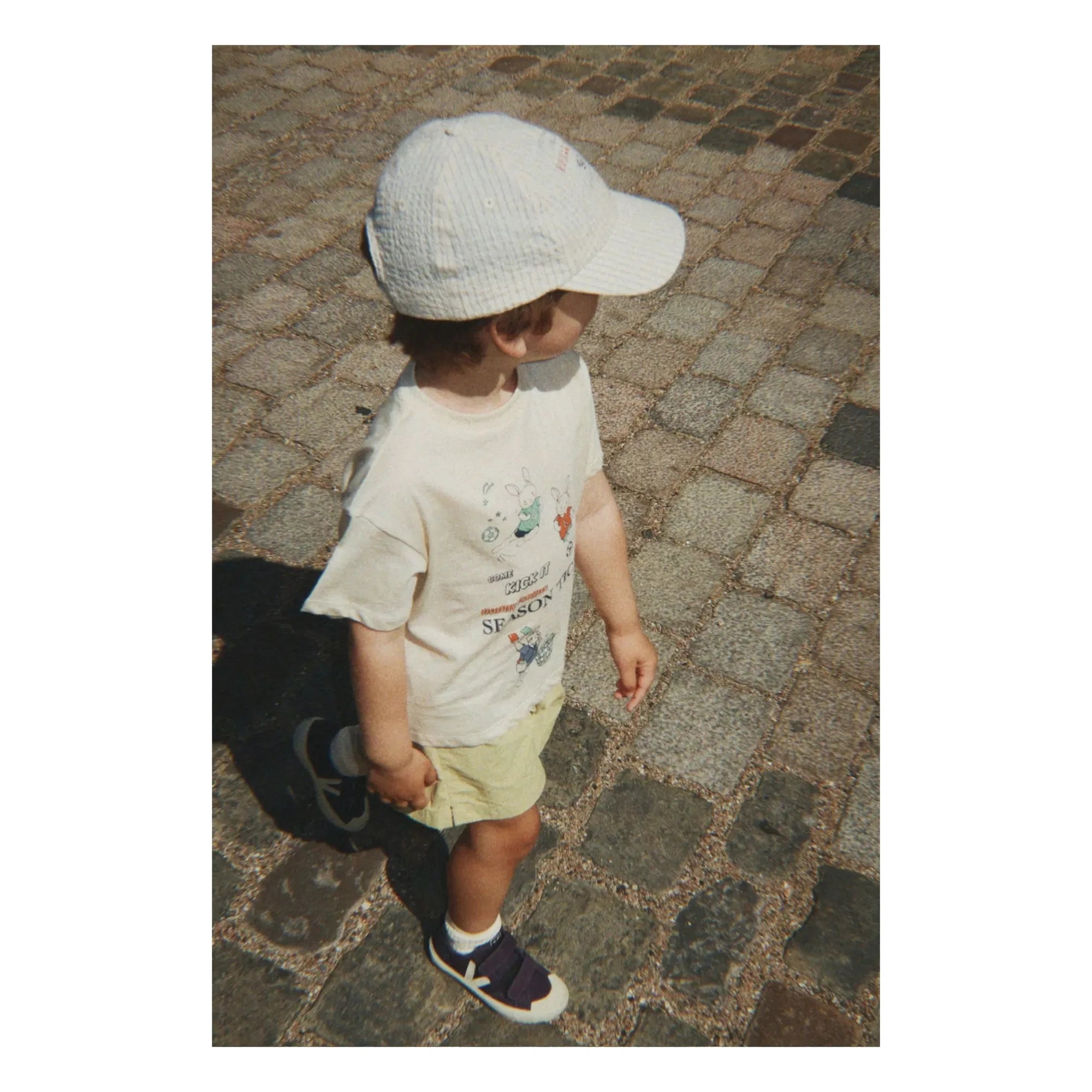 Konges Sløjd - Sombrero de Algodón Orgánico Seersucker con Rayas Elliot | Beige