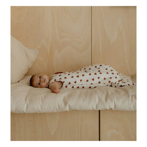 Les Petites Billes - Saco de dormir reversible y multitemporada con corazones | Terracota