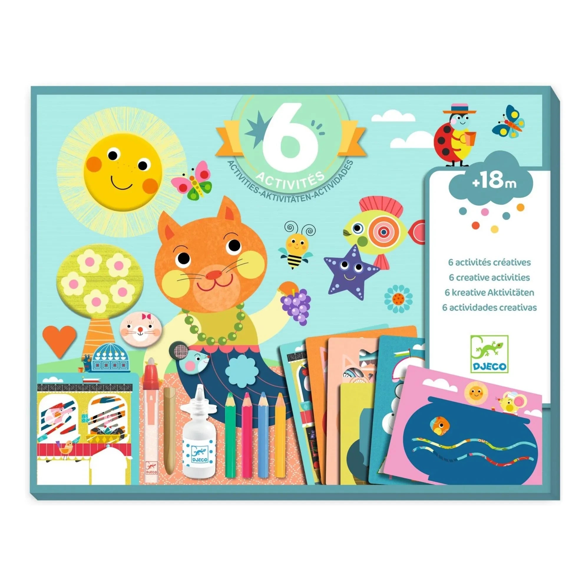 Djeco - Set de actividades Gato y amigos