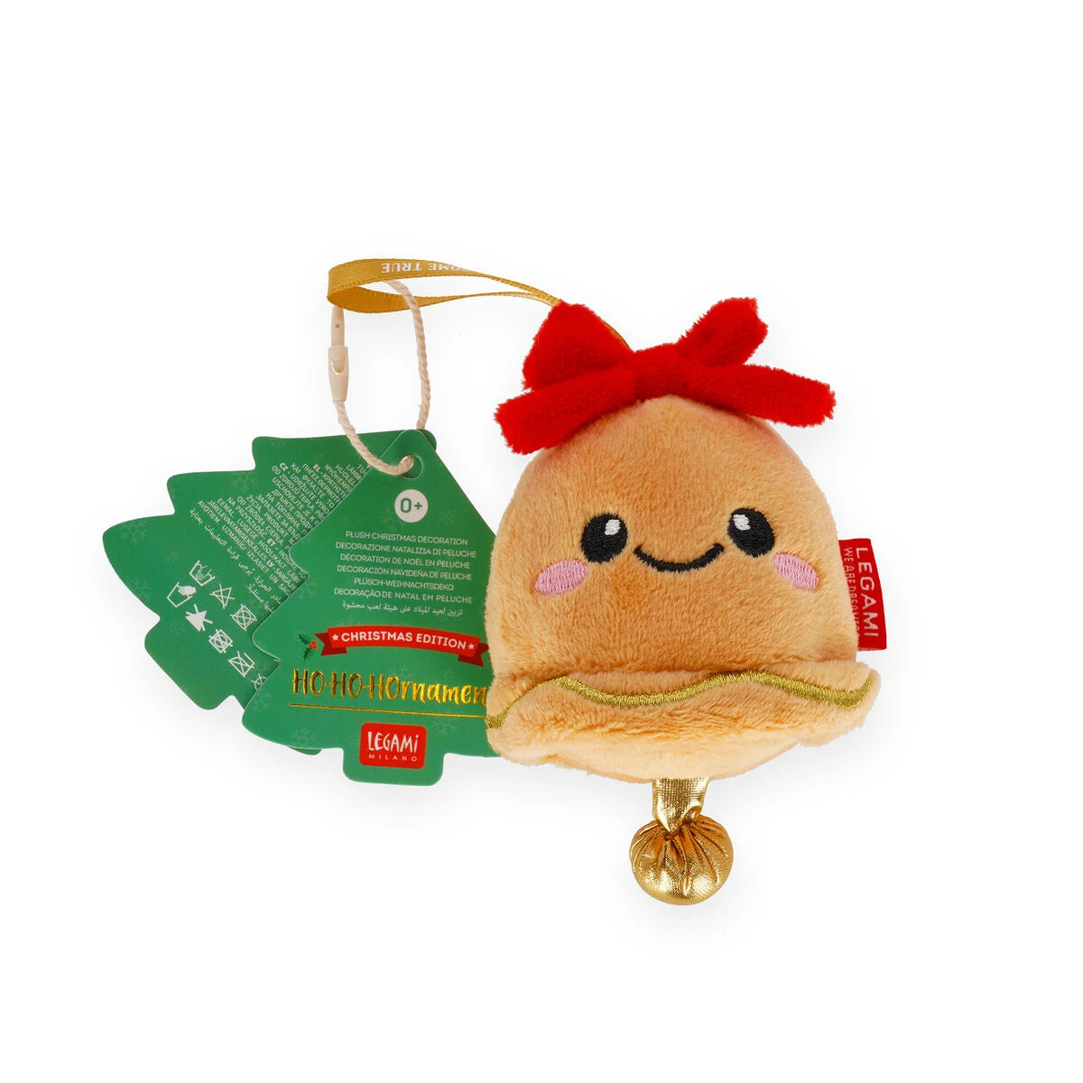 Legami - Adorno Navideño de Peluche con Campana - Oh-Oh-Ohrnaments