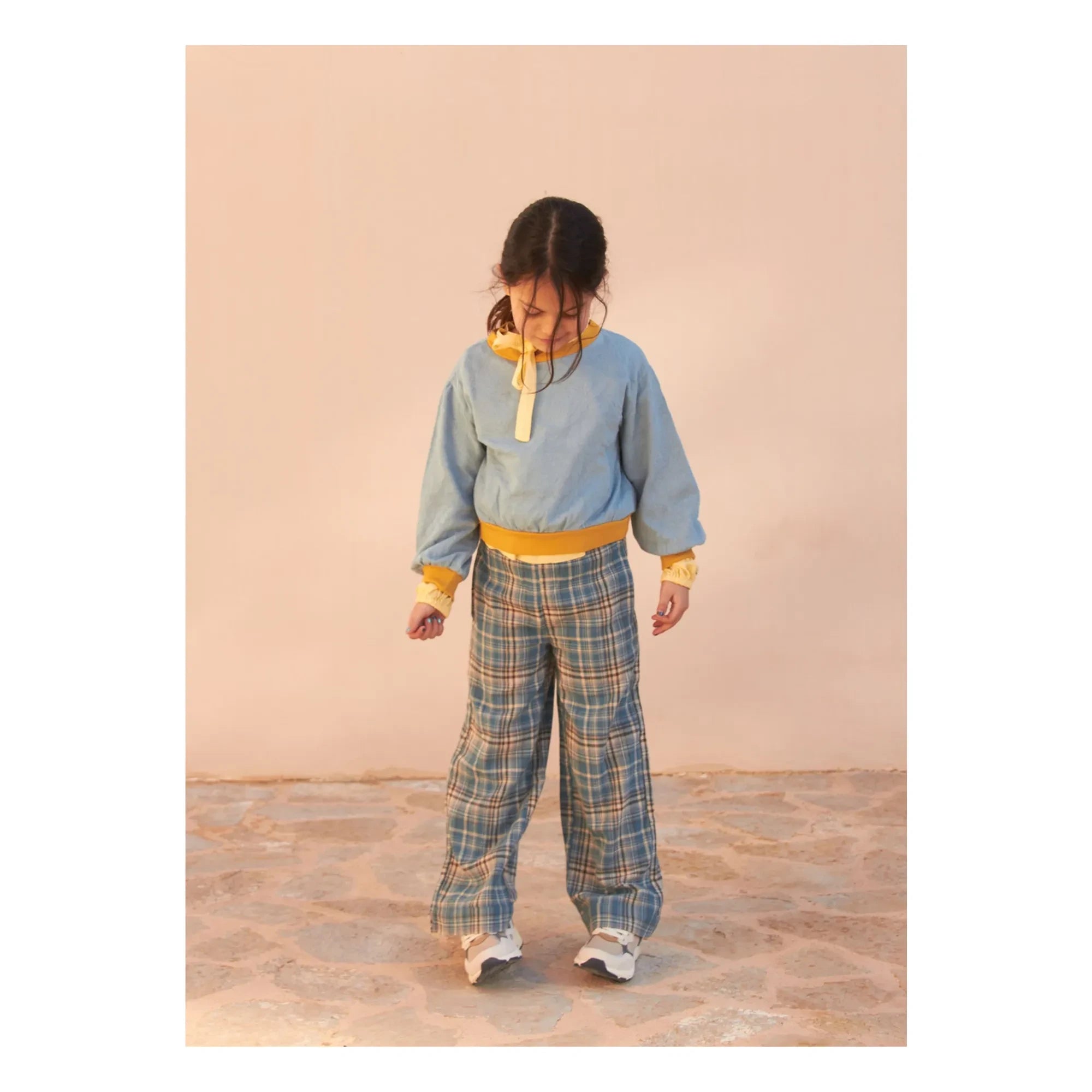 Longlivethequeen - Pantalones anchos Carreaux | Azul