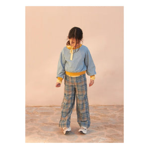 Longlivethequeen - Pantalones anchos Carreaux | Azul