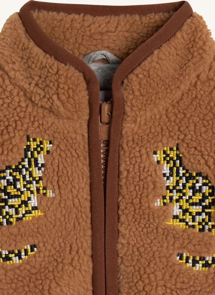 Stella McCartney Kids - Tigers Sherpa Chaqueta | Camel