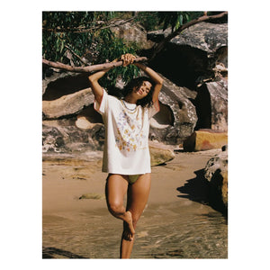 Soleil Soleil - Camiseta de algodón orgánico Posy | Beige