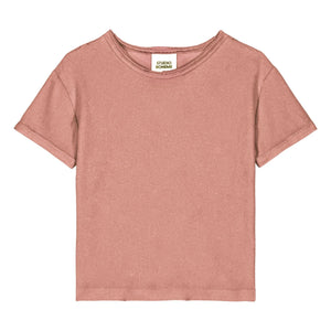 Studio Bohème - Camiseta de Felpa de Algodón Orgánico Esencial | Rosa Dusty