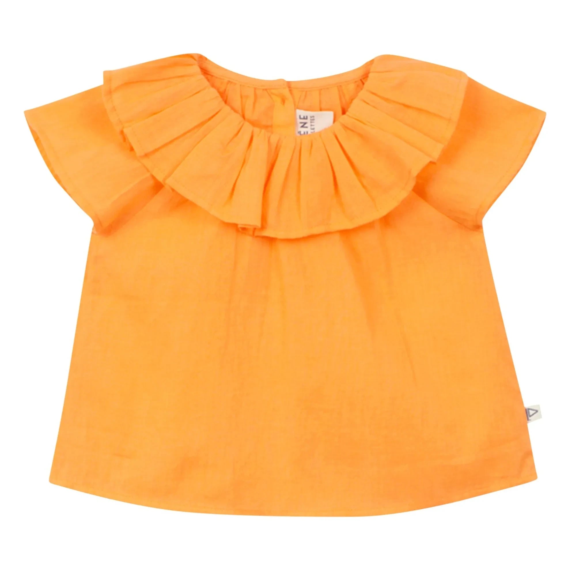 Arsène et Les Pipelettes - Blusa con cuello de voile de algodón orgánico | Naranja